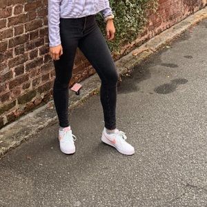 Black high waisted hollister jean leggings